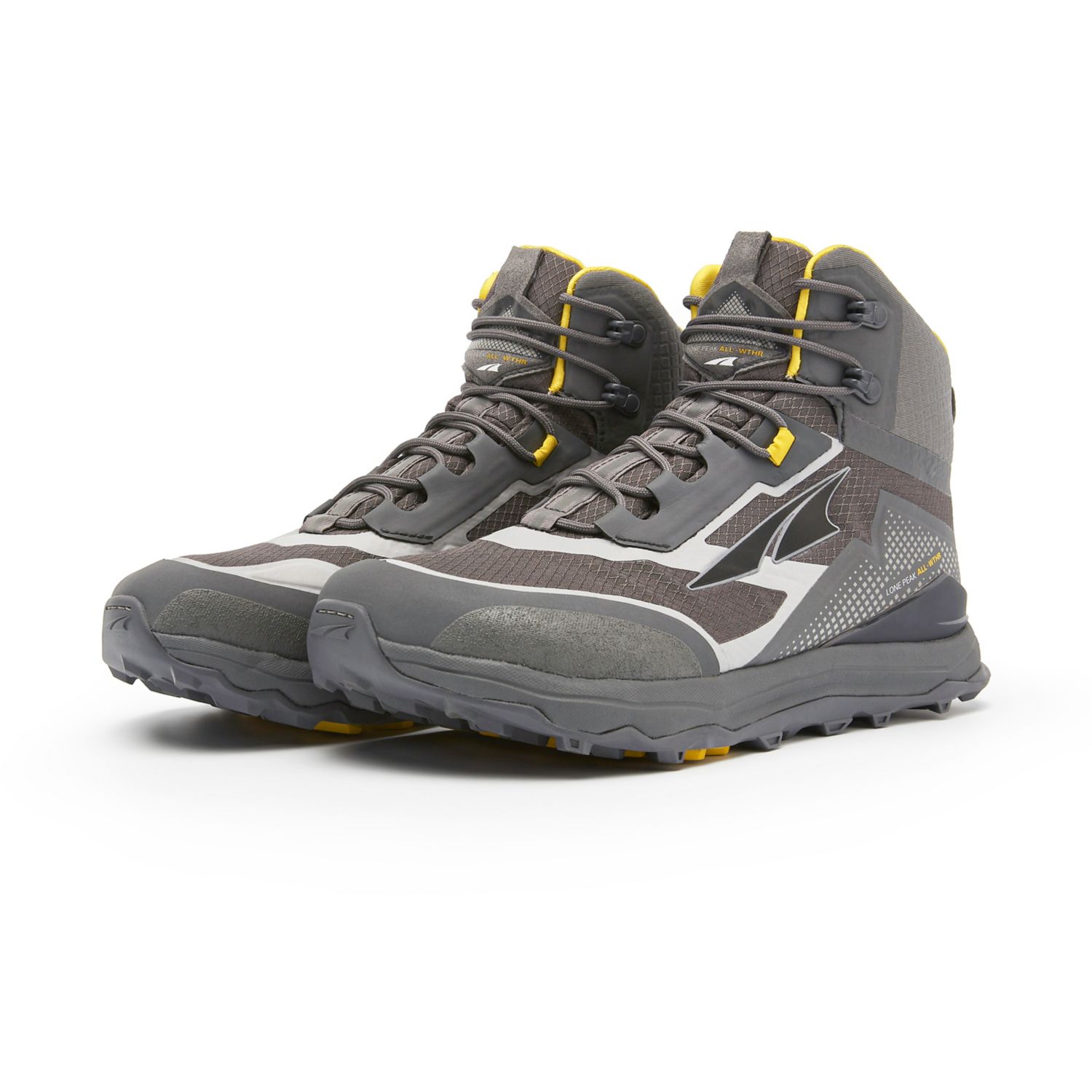 Botas Montaña Altra Lone Peak All-wthr Mid Hombre Gris Amarillo | España-30265879