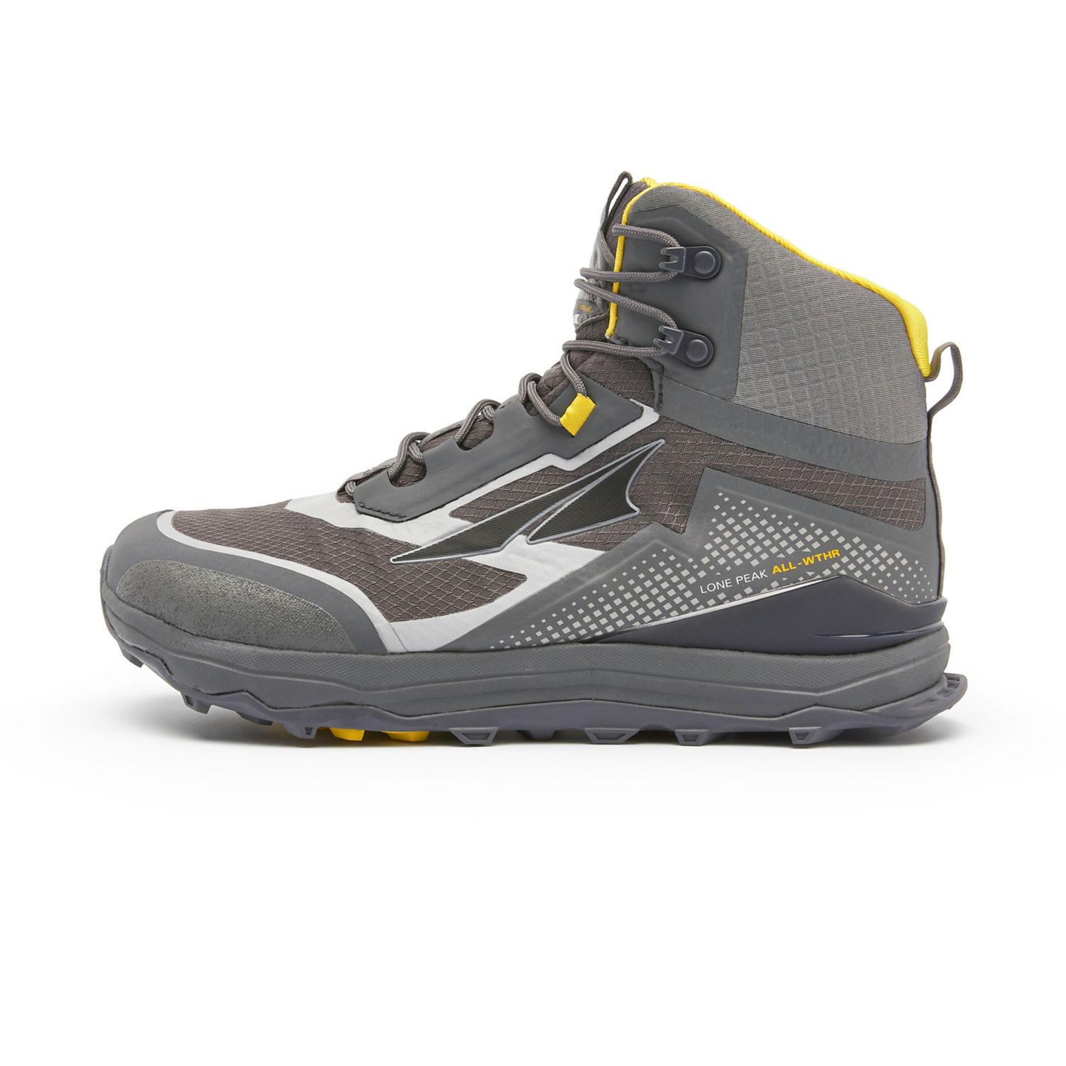 Botas Montaña Altra Lone Peak All-wthr Mid Hombre Gris Amarillo | España-30265879