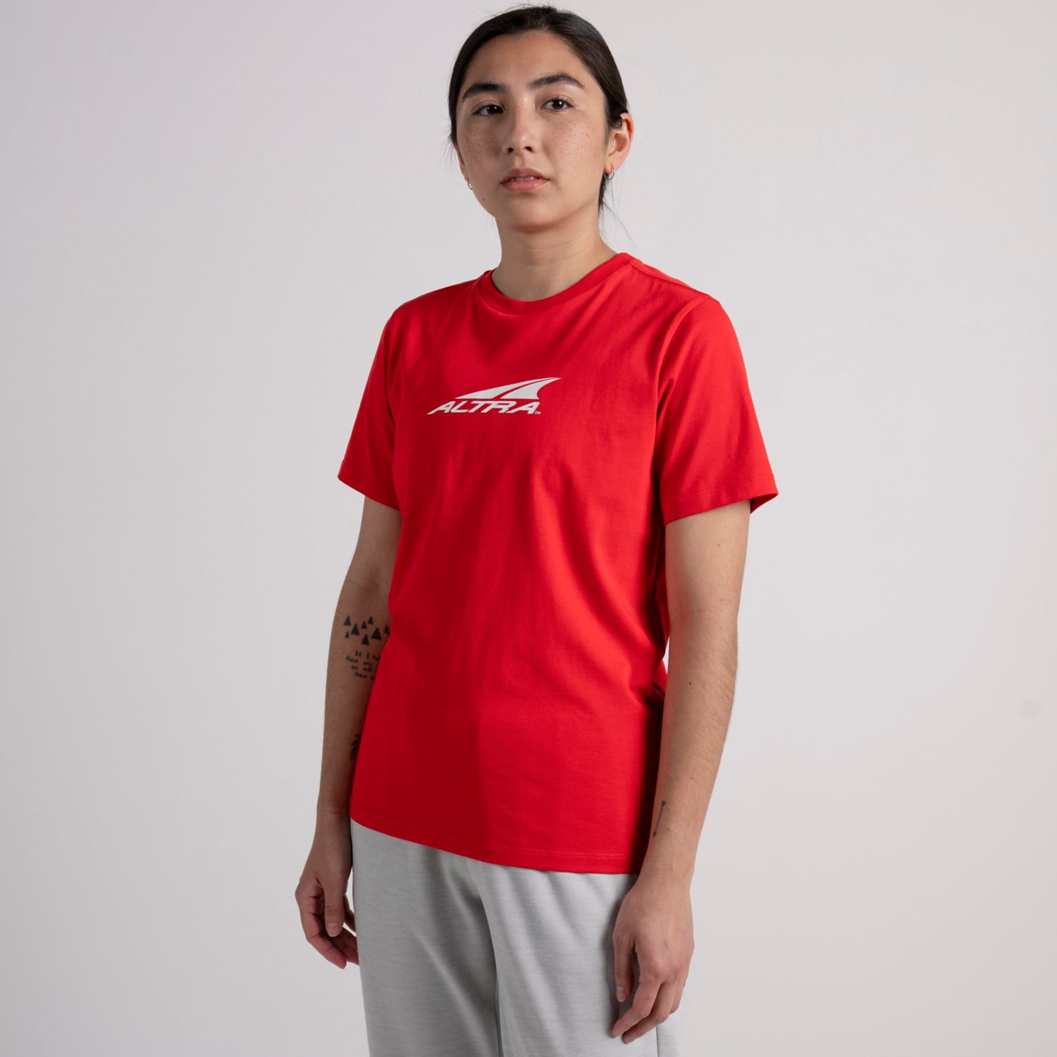 Camiseta Altra Everyday Recycled Mujer Rojas | España-98034269