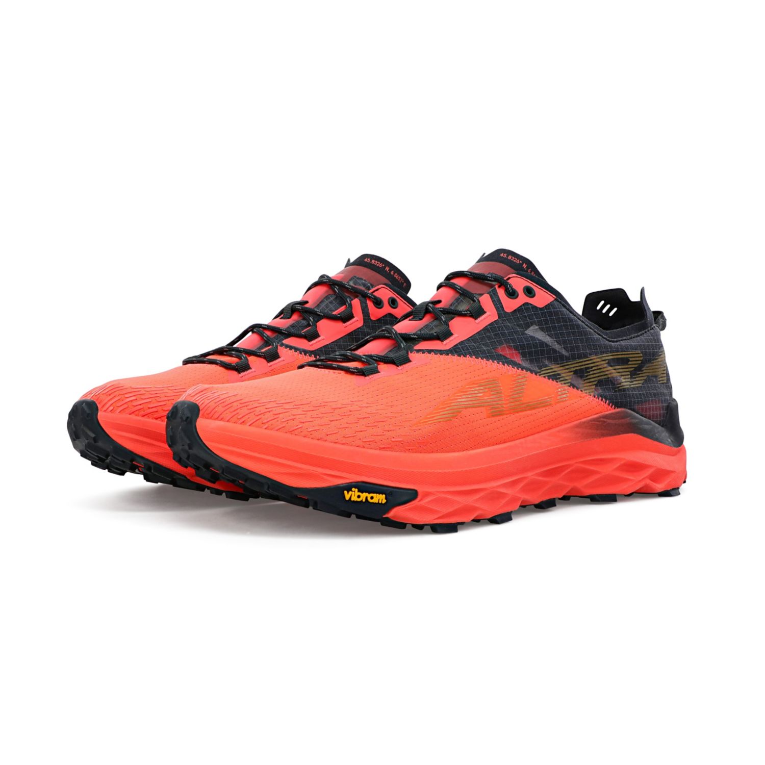 Zapatillas De Trail Running Altra Mont Blanc Hombre Coral Negras | España-36195849